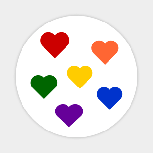 Colorful Hearts Magnet